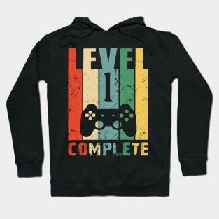 Vintage 01st Wedding Anniversary Level 1 Complete Video Gamer Birthday Gift Ideas Hoodie